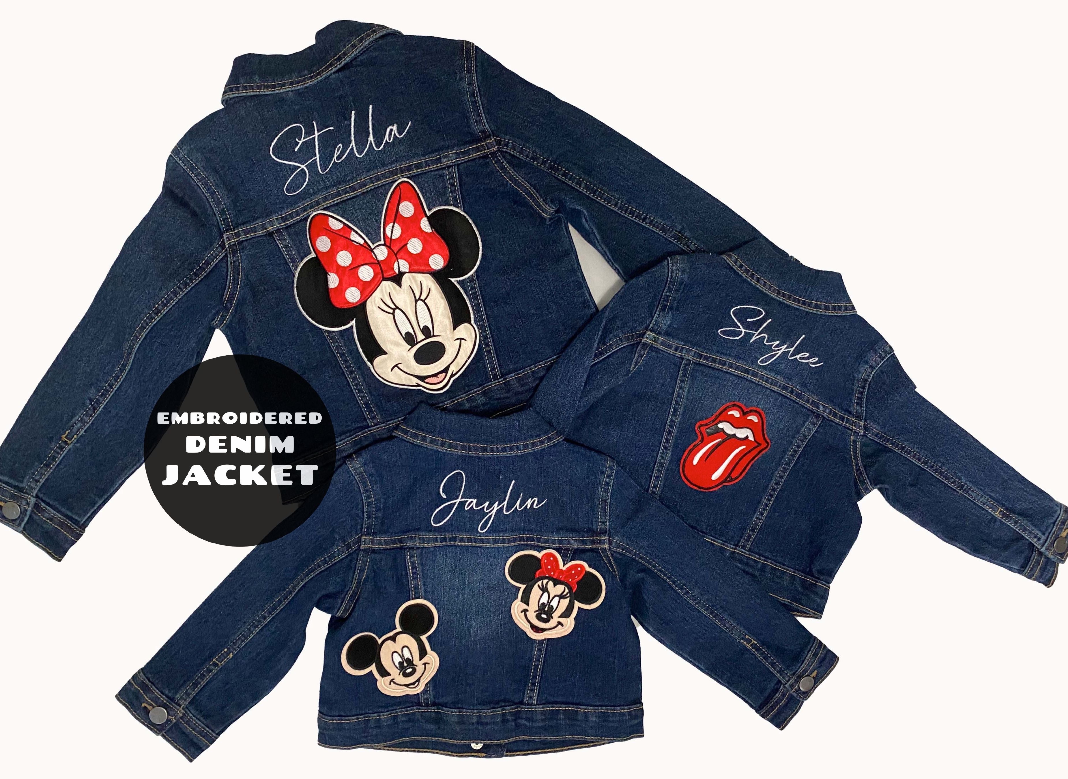 Girl Embroidered custom jean jacket