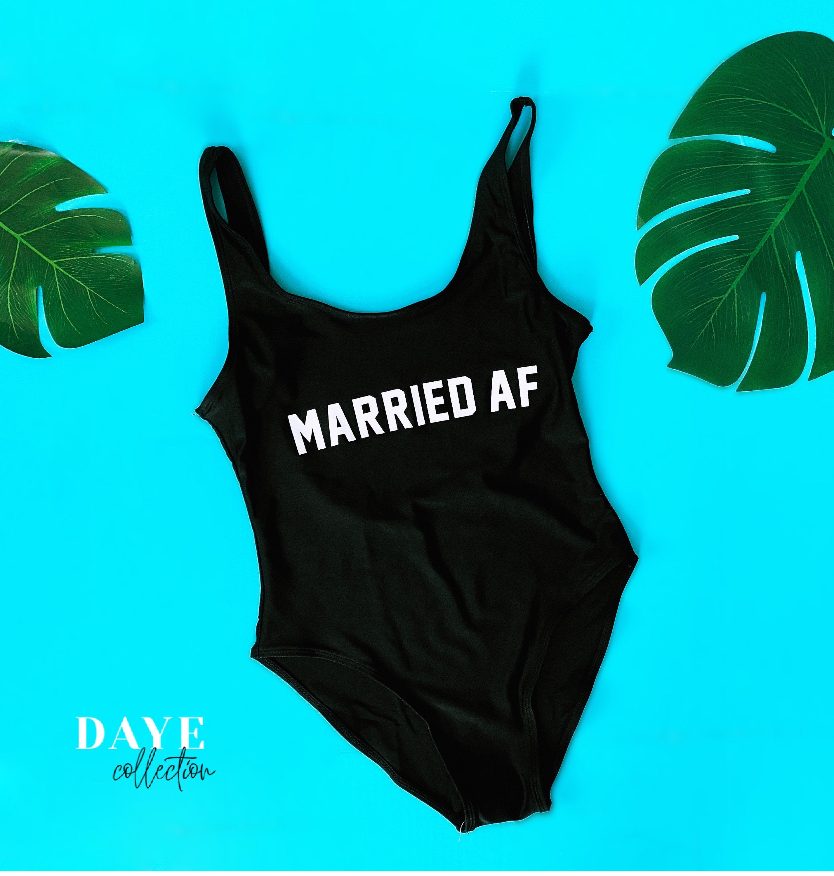 Married AF  Bathing suit one-piece