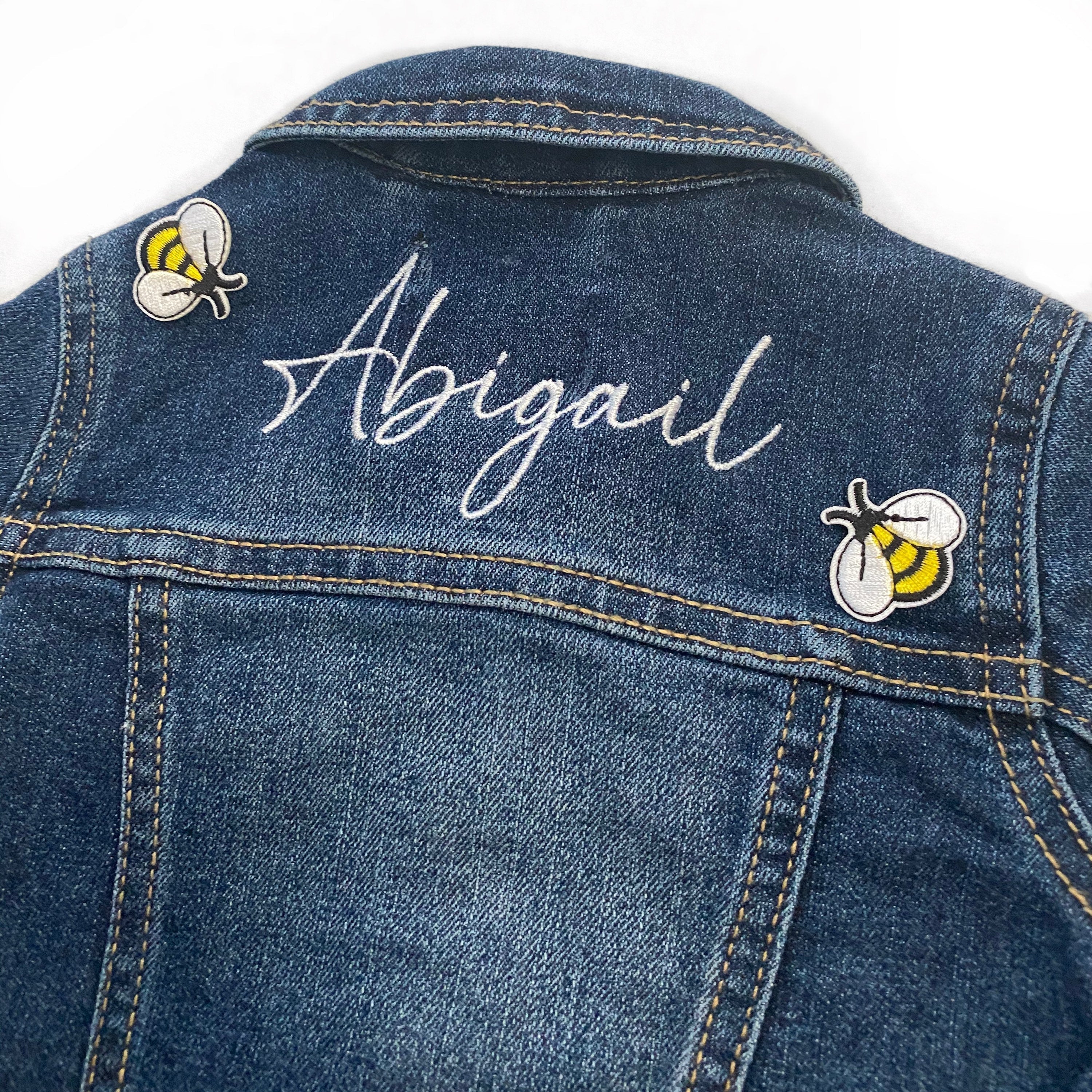 Girl Embroidered custom jean jacket