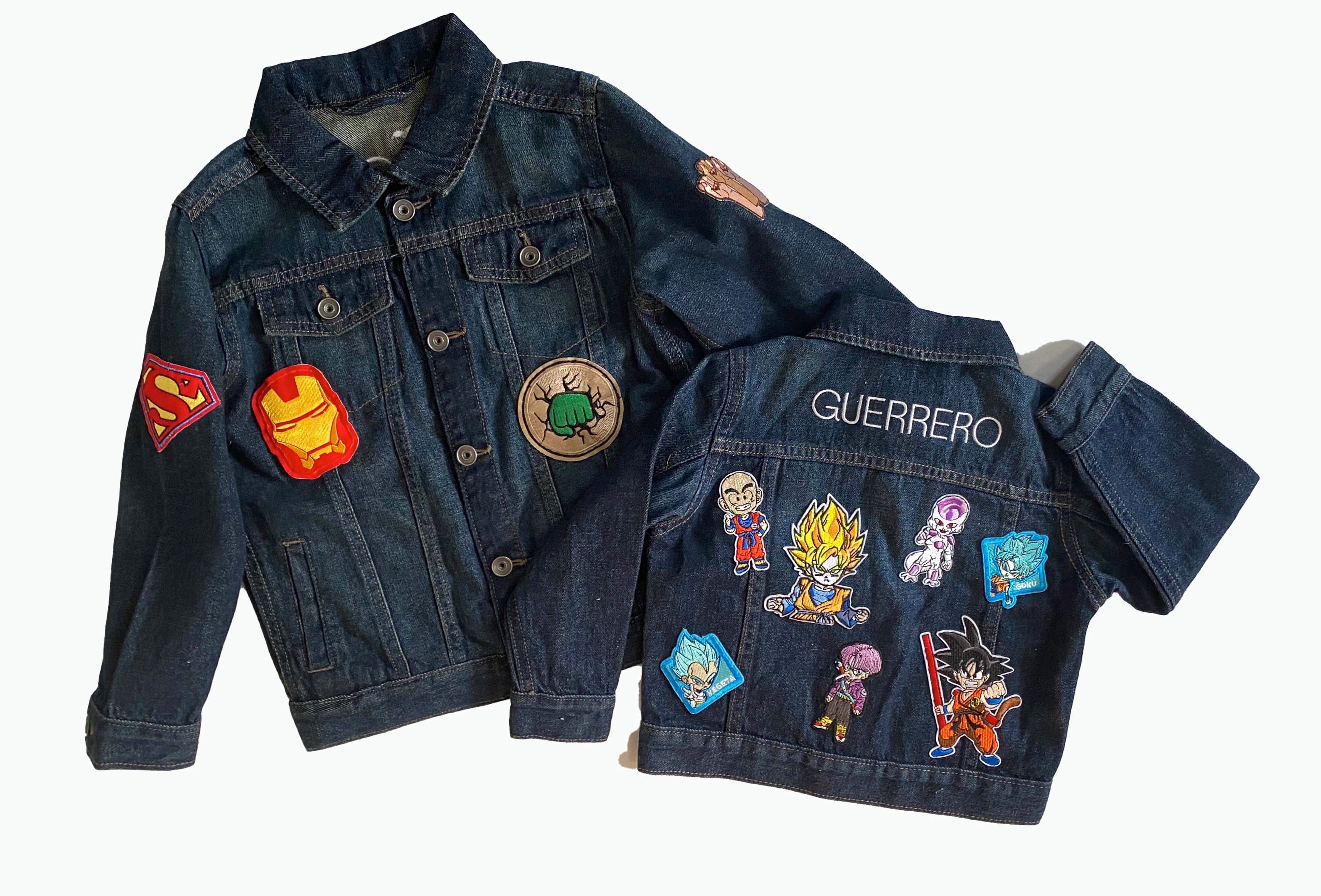 Boy Embroidered custom name  jean jacket